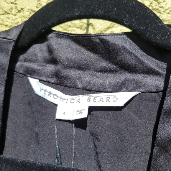 NWT Veronica Beard Viv Black 100% Silk Wrap Blouse - Picture 2 of 5